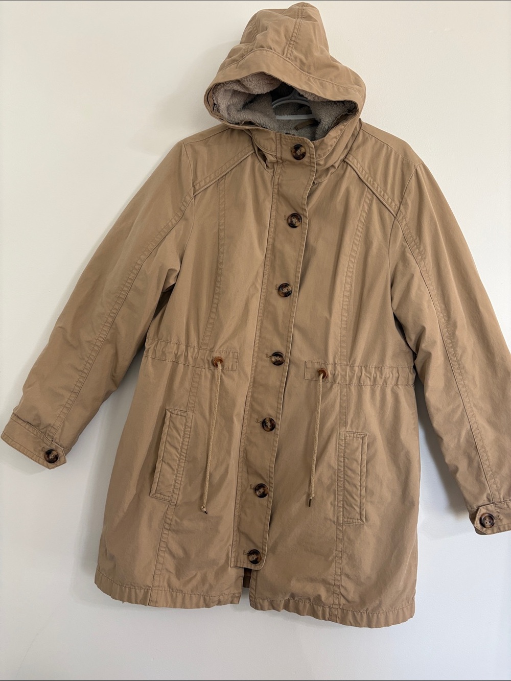 Women’s L.L.Bean 3 in 1 Parka Beige Size L-Reg